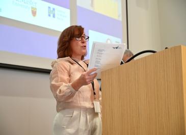 Sinead McCarthy at the podium