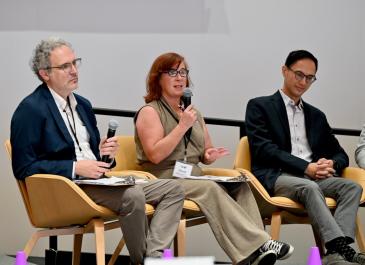 Sinead McCarthy speaking in a panel