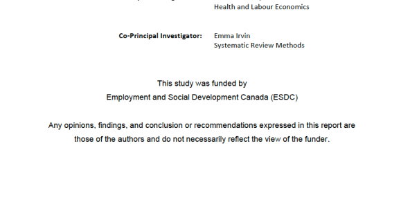 Skills and Employment Supports for Persons with Learning Disabilities cover page